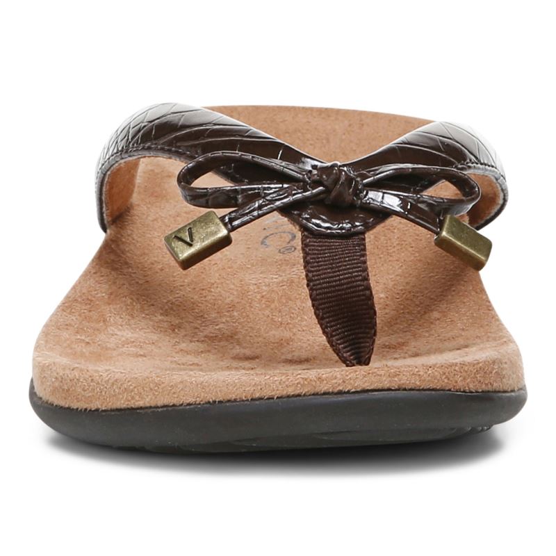 Vionic Bella Toe Post Sandal Barna | Q7PJsWtp