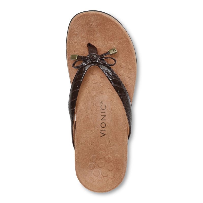 Vionic Bella Toe Post Sandal Barna | Q7PJsWtp