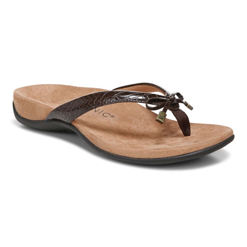 Vionic Bella Toe Post Sandal Barna | Q7PJsWtp