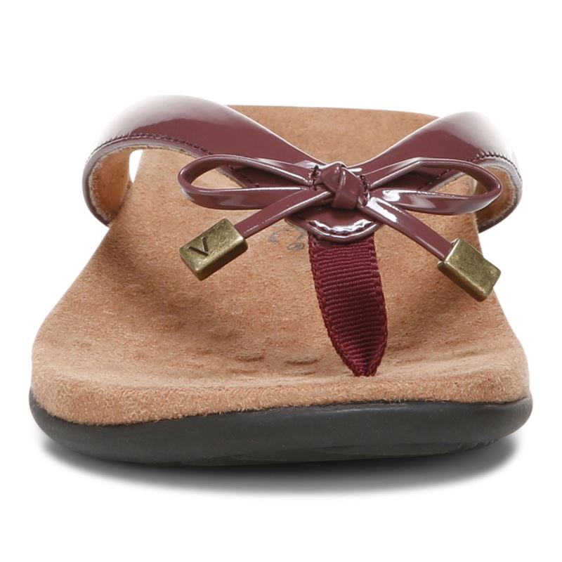 Vionic Bella Toe Post Sandal Bordó | igTcNK8v