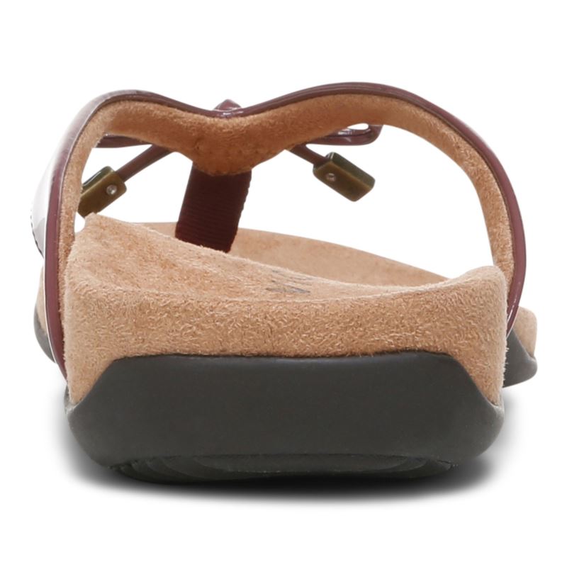 Vionic Bella Toe Post Sandal Bordó | igTcNK8v