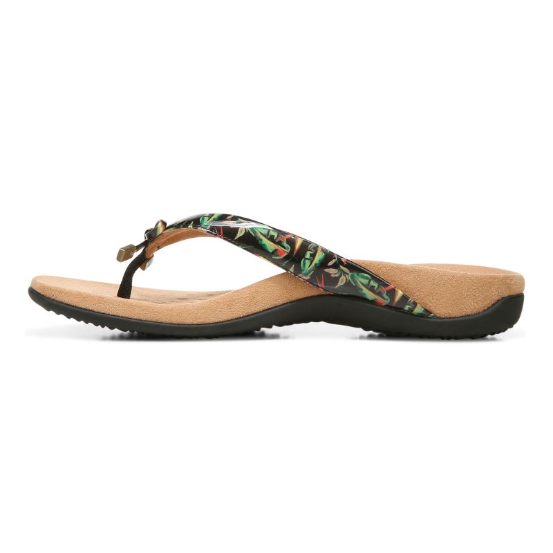 Vionic Bella Toe Post Sandal Fekete | hTjluE4m