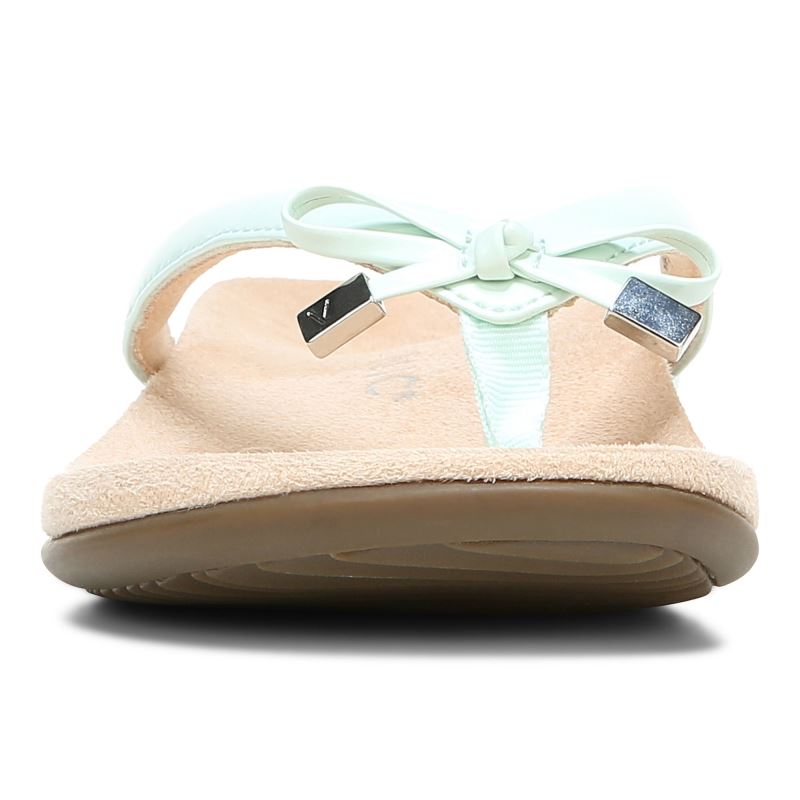 Vionic Bella Toe Post Sandal Kék | WFJWLYwl