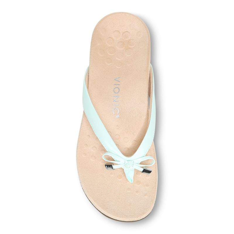 Vionic Bella Toe Post Sandal Kék | WFJWLYwl