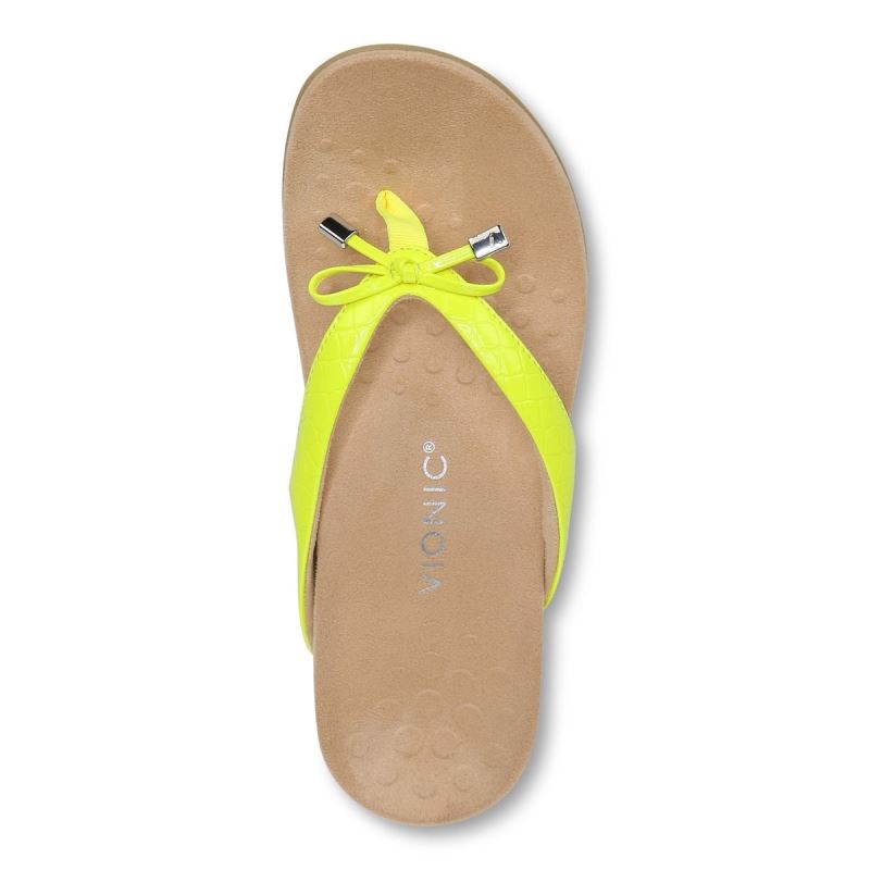 Vionic Bella Toe Post Sandal Sárga | MthLs8RV