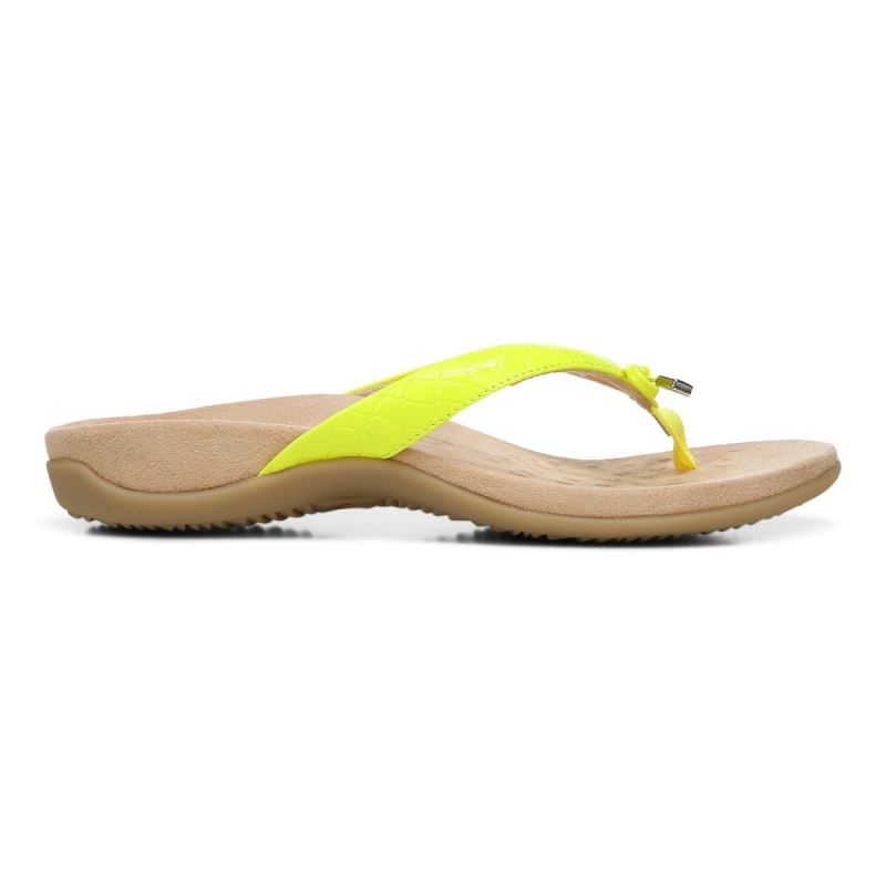 Vionic Bella Toe Post Sandal Sárga | MthLs8RV