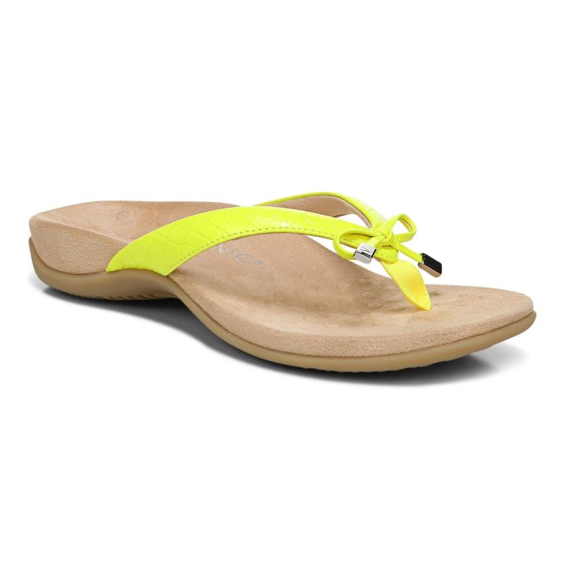 Vionic Bella Toe Post Sandal Sárga | MthLs8RV