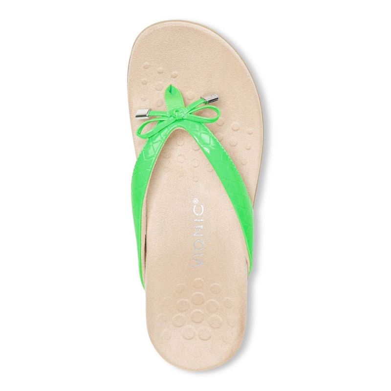 Vionic Bella Toe Post Sandal Zöld | DXTpylO1