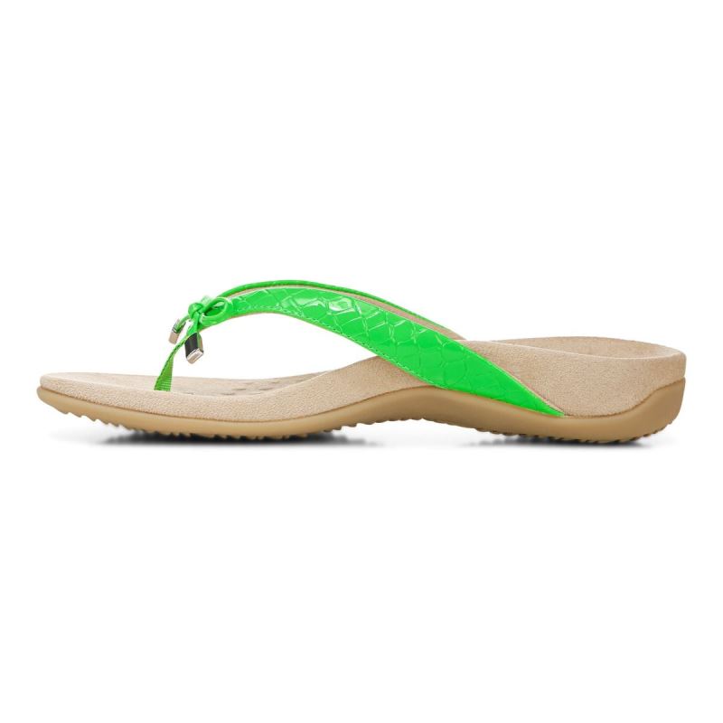 Vionic Bella Toe Post Sandal Zöld | DXTpylO1