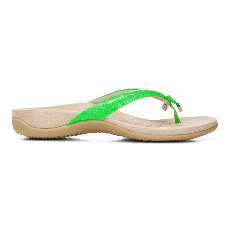 Vionic Bella Toe Post Sandal Zöld | DXTpylO1