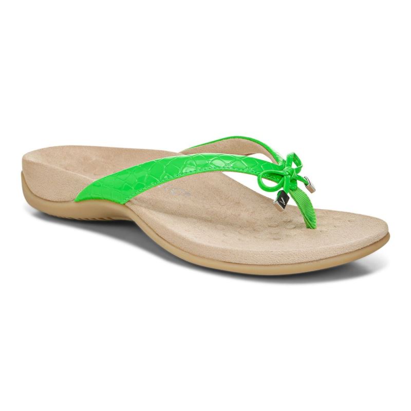 Vionic Bella Toe Post Sandal Zöld | DXTpylO1