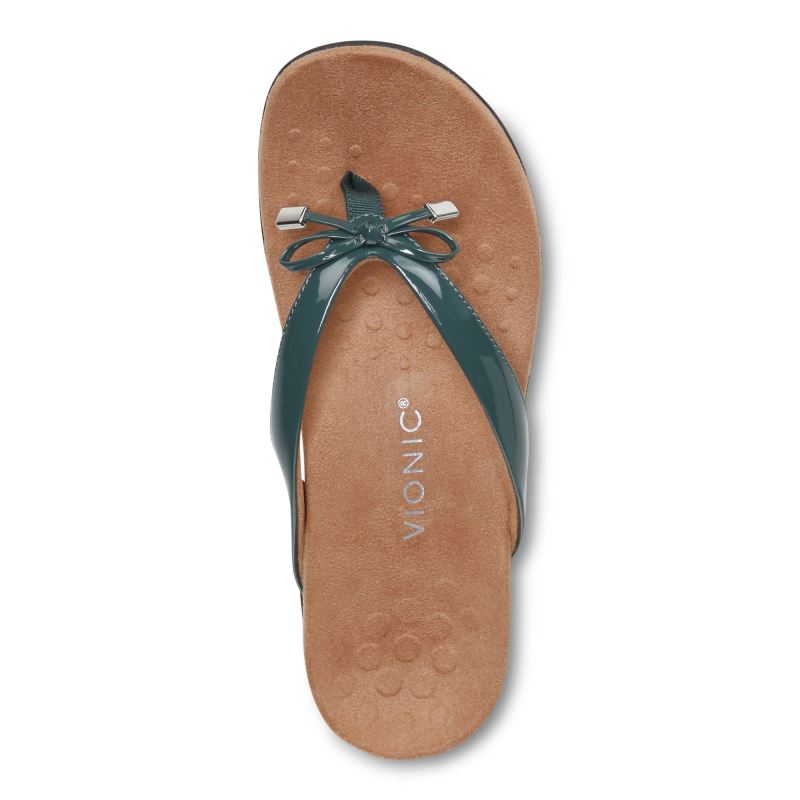 Vionic Bella Toe Post Sandal Zöld | fes3jcm5