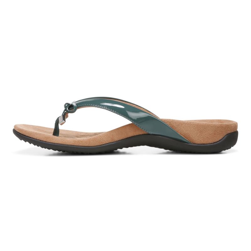 Vionic Bella Toe Post Sandal Zöld | fes3jcm5