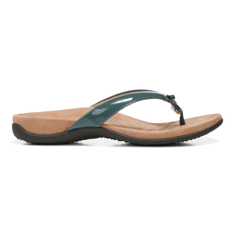 Vionic Bella Toe Post Sandal Zöld | fes3jcm5