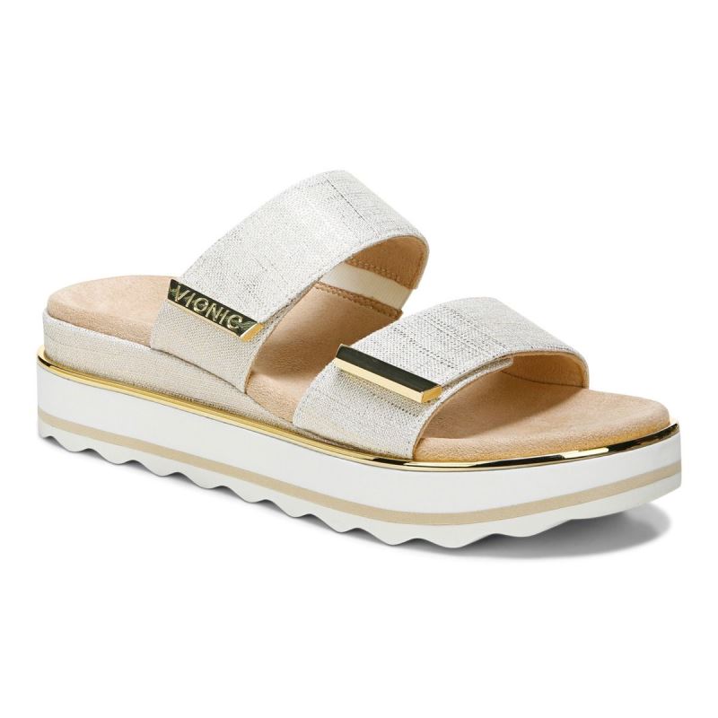 Vionic Brandie Flatform Sandal Fehér | c1bupSNo