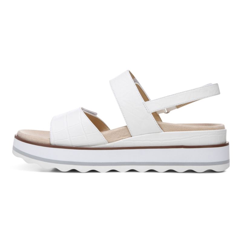 Vionic Brielle Flatform Sandal Fehér | L7Ujan6d