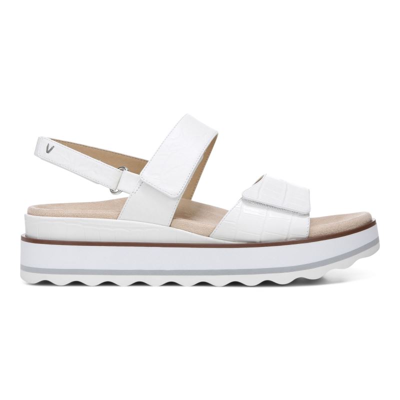 Vionic Brielle Flatform Sandal Fehér | L7Ujan6d