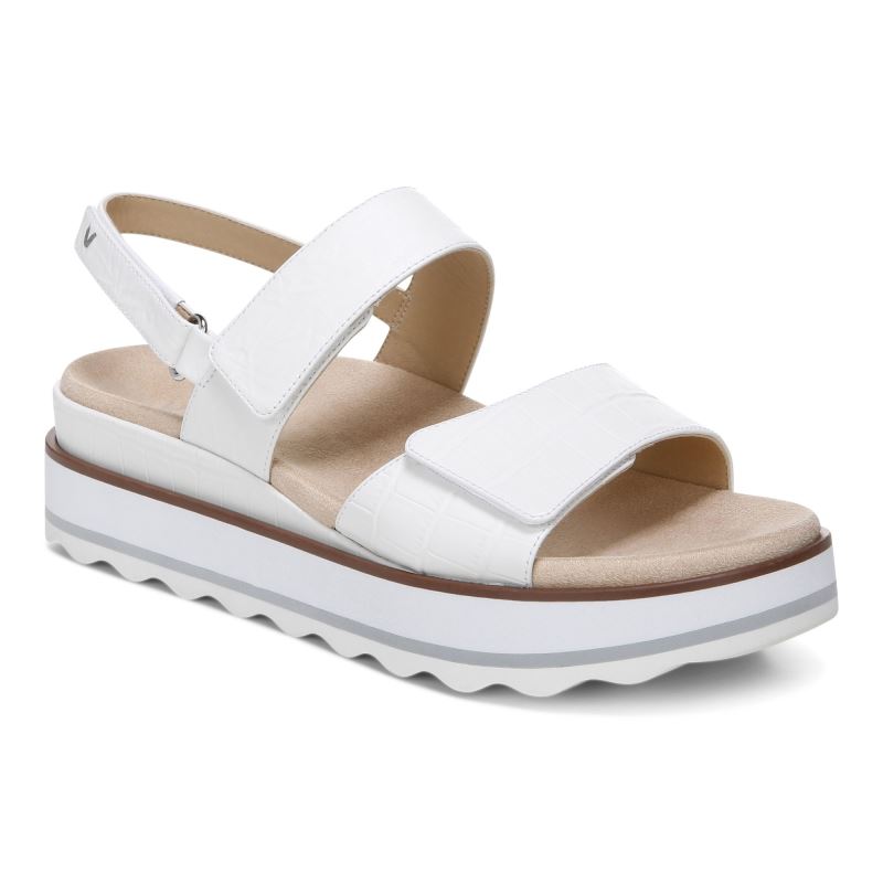 Vionic Brielle Flatform Sandal Fehér | L7Ujan6d