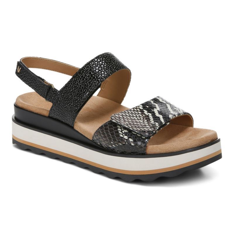 Vionic Brielle Flatform Sandal Fekete | aNDKBI5h