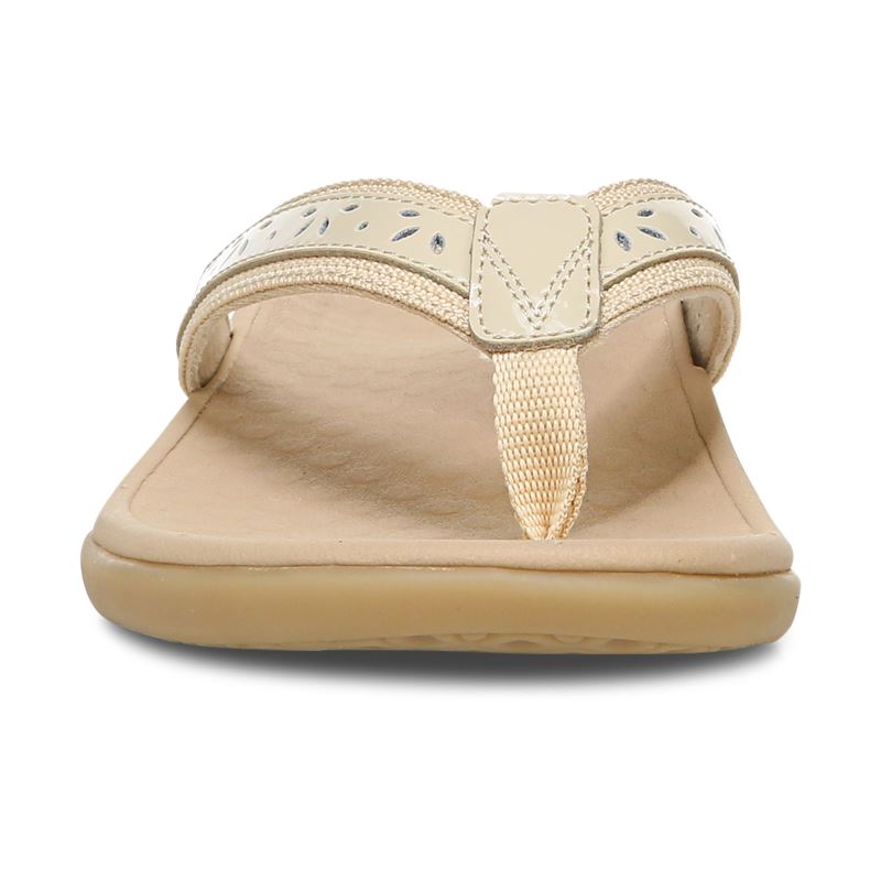 Vionic Casandra Toe Post Sandal Bézs | Qcau1ZFp