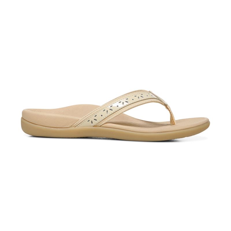 Vionic Casandra Toe Post Sandal Bézs | Qcau1ZFp