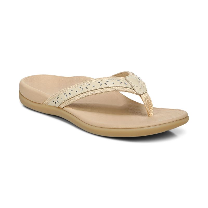 Vionic Casandra Toe Post Sandal Bézs | Qcau1ZFp