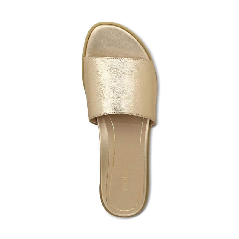 Vionic Demi Papucs Sandal Arany Metal | LDXwyJPc