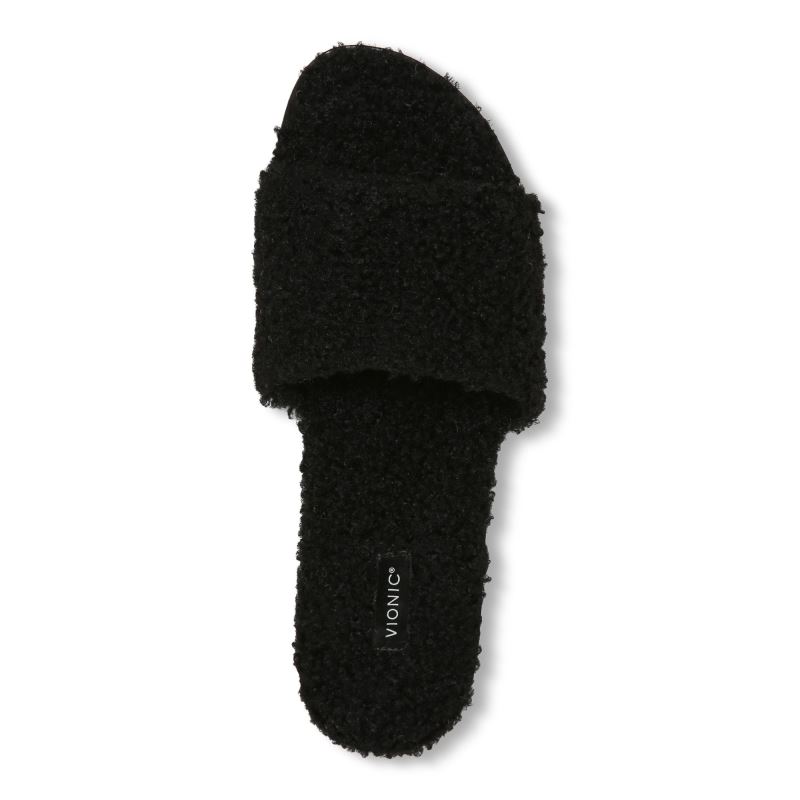 Vionic Demi Shearling Papucs Fekete | 5hvyvXzG