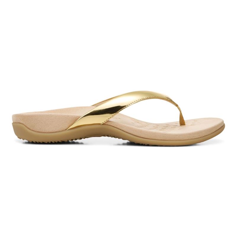 Vionic Dillon Toe Post Sandal Arany | lL4bR1jy