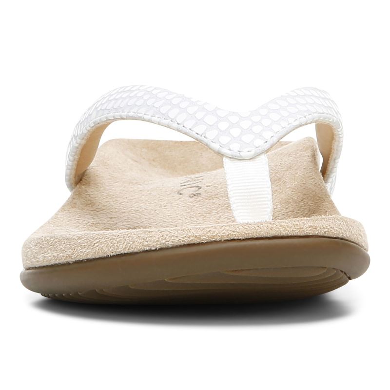 Vionic Dillon Toe Post Sandal Fehér | J63lCybe