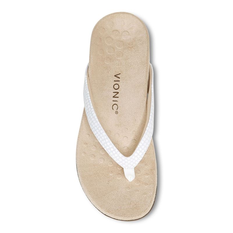 Vionic Dillon Toe Post Sandal Fehér | J63lCybe