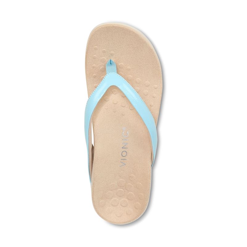 Vionic Dillon Toe Post Sandal Kék | aWpGEZrp