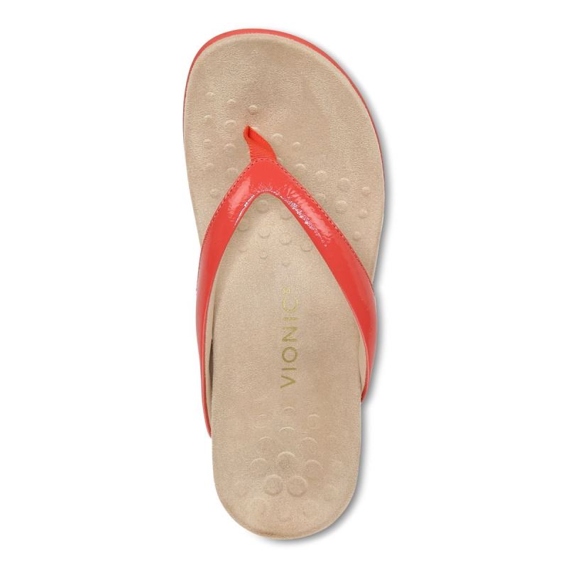 Vionic Dillon Toe Post Sandal Piros | gugfXx3q