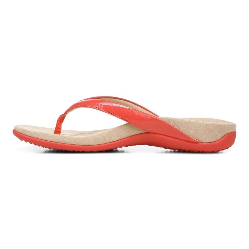 Vionic Dillon Toe Post Sandal Piros | gugfXx3q