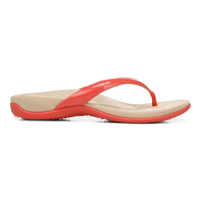 Vionic Dillon Toe Post Sandal Piros | gugfXx3q