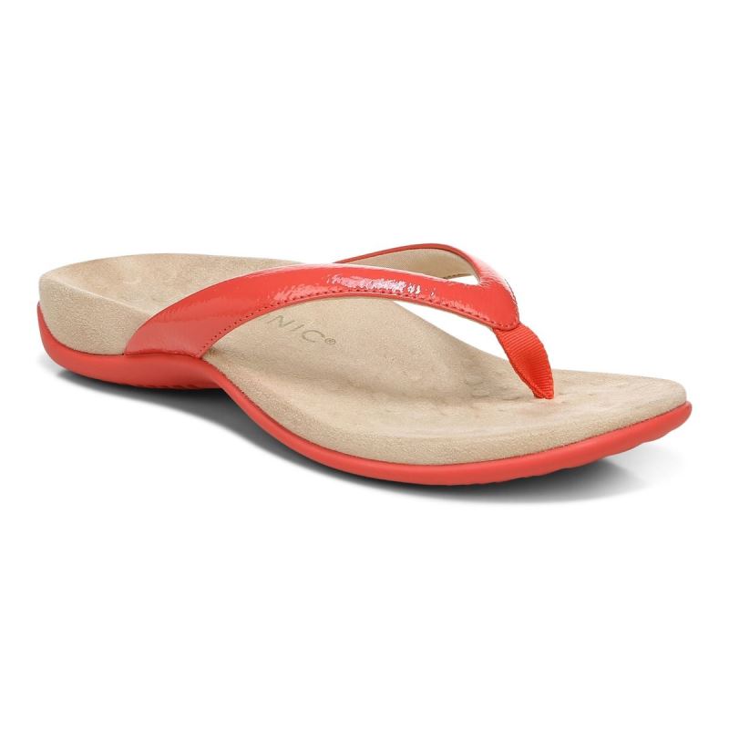 Vionic Dillon Toe Post Sandal Piros | gugfXx3q