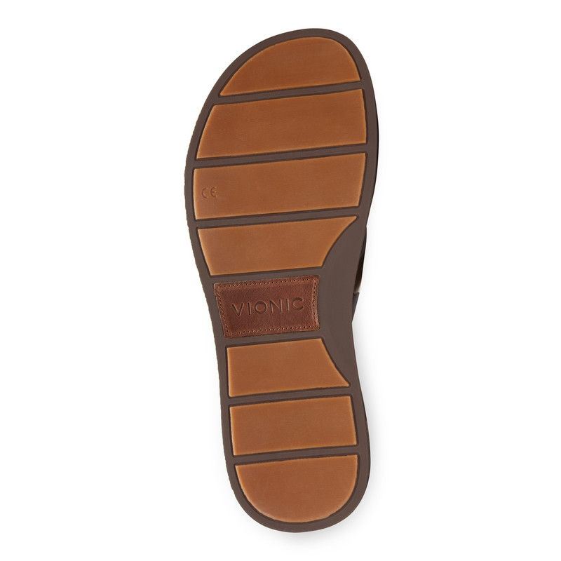 Vionic Elijah Toe Post Sandal Barna | uUQu4moe