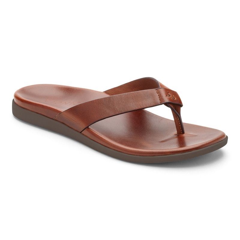 Vionic Elijah Toe Post Sandal Barna | uUQu4moe