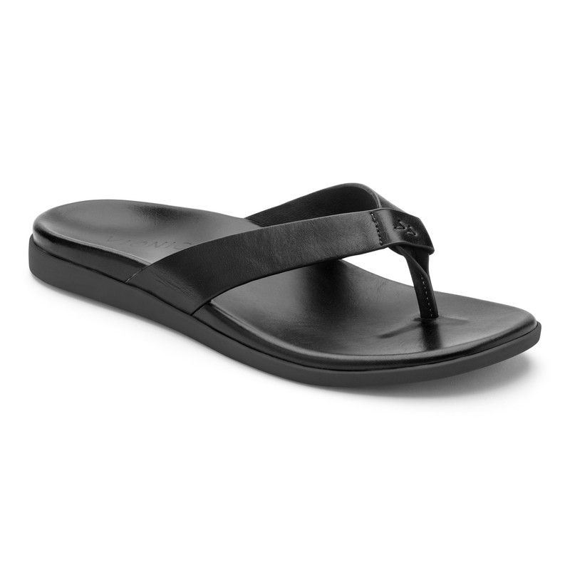 Vionic Elijah Toe Post Sandal Fekete | 4T6UPgg5