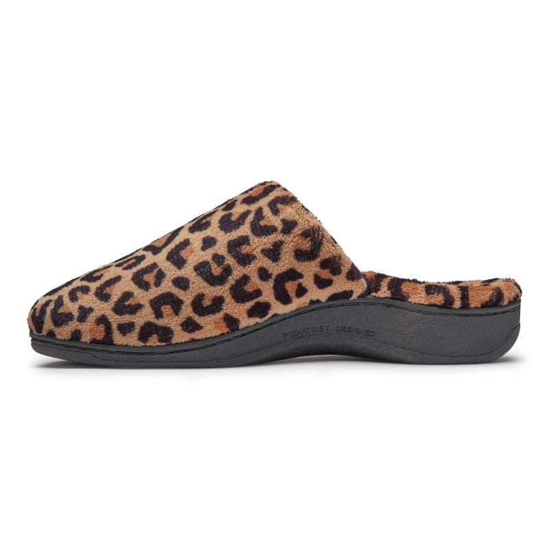 Vionic Gemma Mule Slippers Bézs Leopárd | VLcdydm3