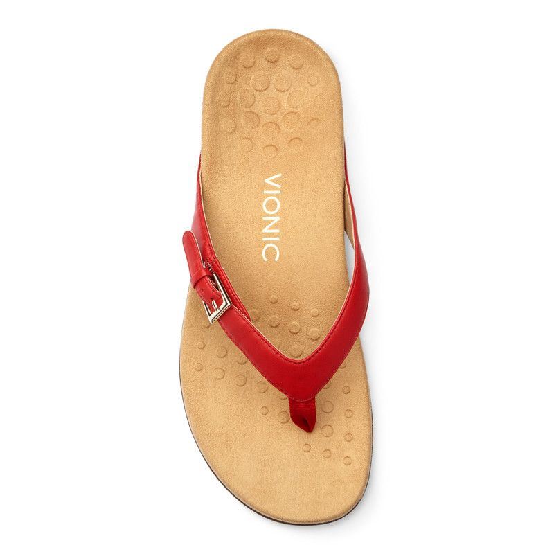 Vionic Kelby Toe Post Sandal Piros | gDc158AO