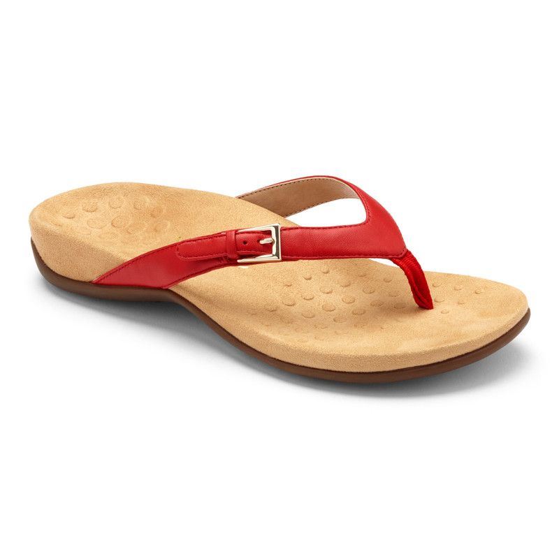 Vionic Kelby Toe Post Sandal Piros | gDc158AO