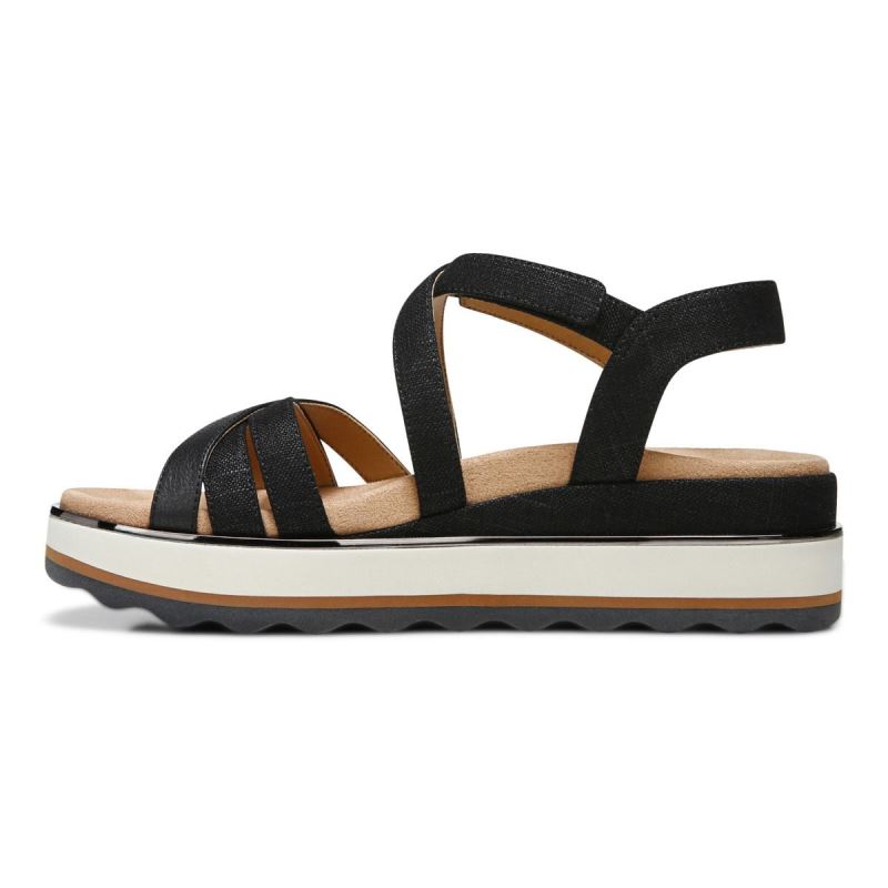 Vionic Kellyn Flatform Sandal Fekete | 7awweIFC