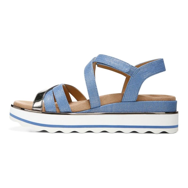 Vionic Kellyn Flatform Sandal Kék | 4kFdqQ8f