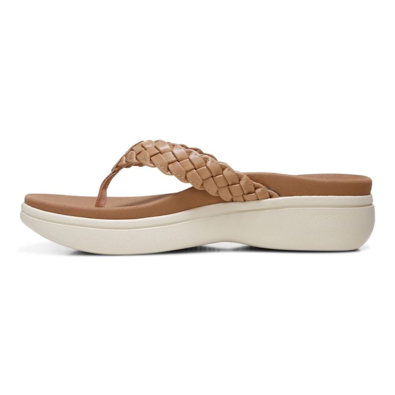 Vionic Kenji Platform Sandal Barna | MVyoxVH5