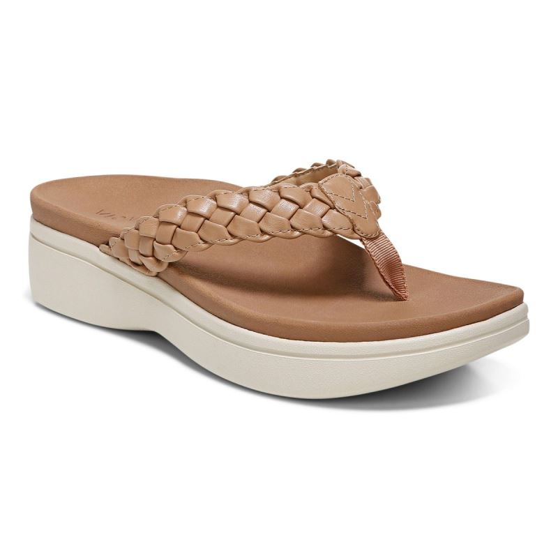 Vionic Kenji Platform Sandal Barna | MVyoxVH5