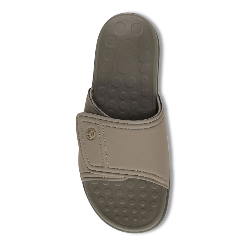 Vionic Kiwi Papucs Sandal Barna Khaki | 19pzDTXu