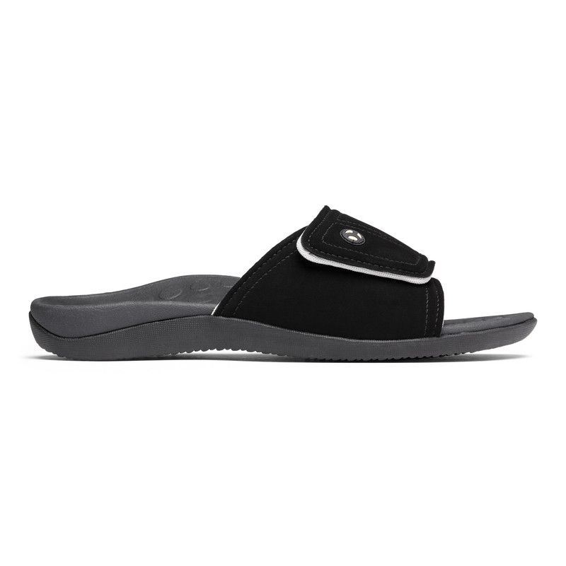 Vionic Kiwi Papucs Sandal Fekete Szürke | xnoRDeoF