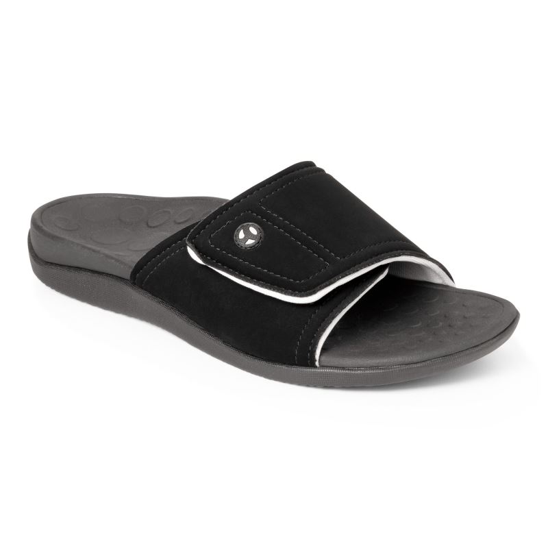 Vionic Kiwi Papucs Sandal Fekete Szürke | xnoRDeoF