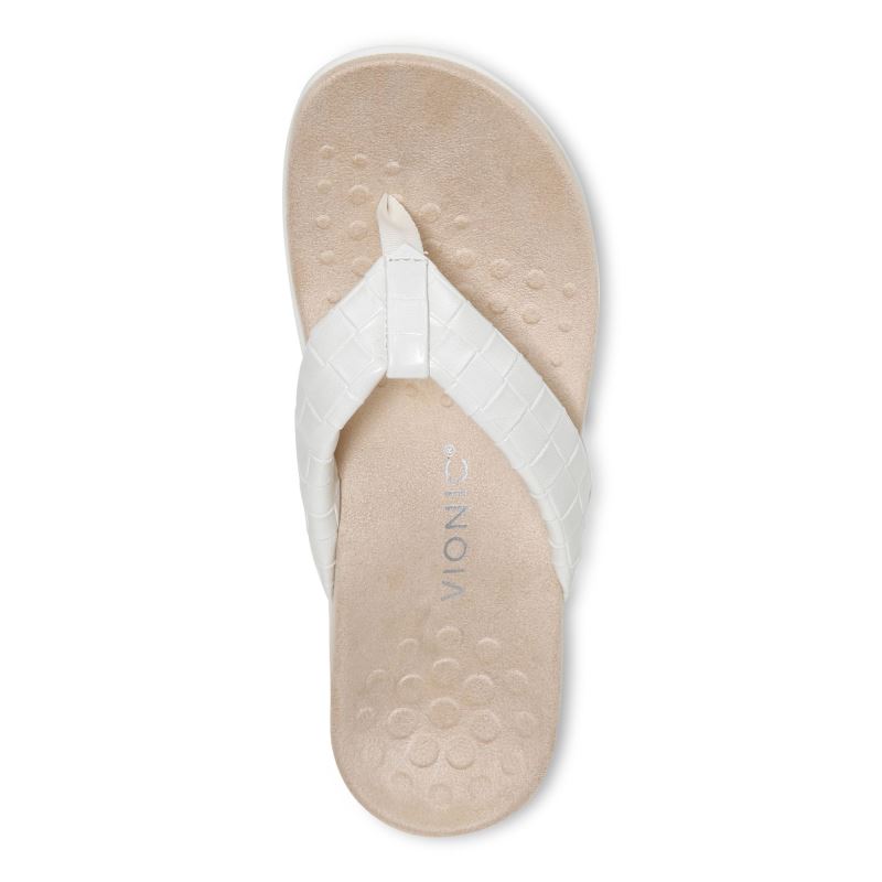 Vionic Layne Toe Post Sandal Krém | V5Jv6VD8